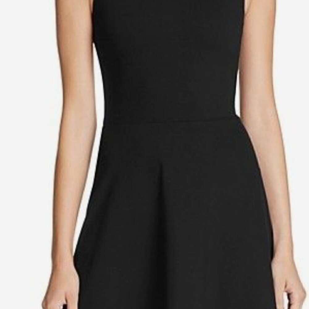 Aqua Scallop Color-Block Dress - Black & White - Size Medium 🖤